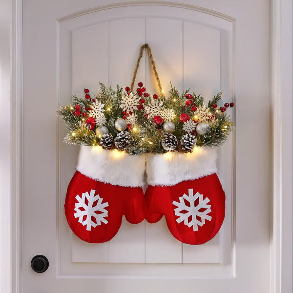 Christmas Glove Garland  Door & Window Decor