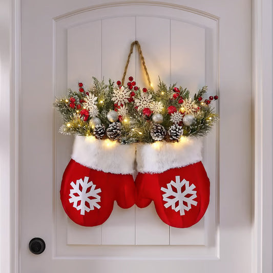 Christmas Glove Garland  Door & Window Decor